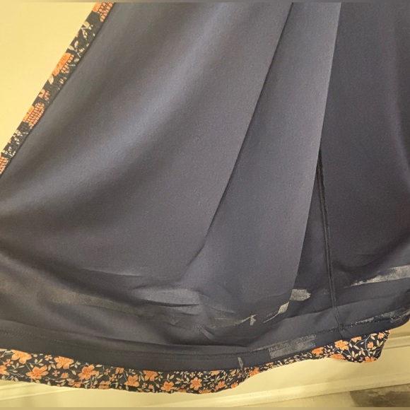 The Way to Love Navy Blue Floral Print Ruffled Maxi Dress XS - Picture 8 of 8